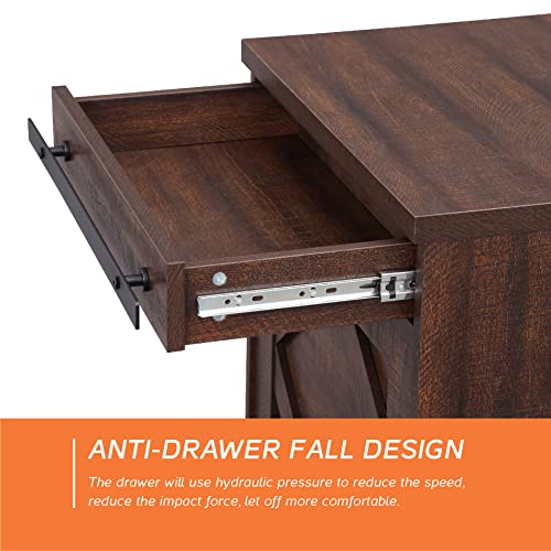 Image of WAMPAT 24.3-inch Tall Farmhouse End Table