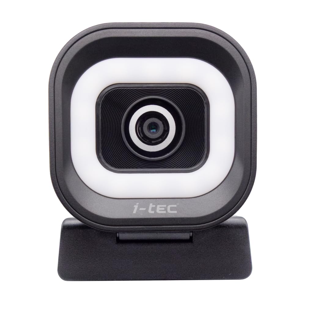 i-tec SOLOMON 700 STREAM 4K Webcam mit Ringlicht, Autofokus und 8 MP Sensor USB 3.0