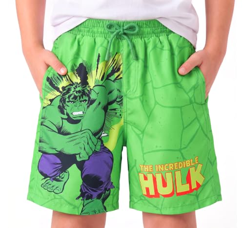 Image of Disney Stitch Spiderman Cars Winnie Toy Story Boy Swim Trunks UPF 50+Swim Shorts Compression Liner & Quick-Dry &Pockets 2-13Y