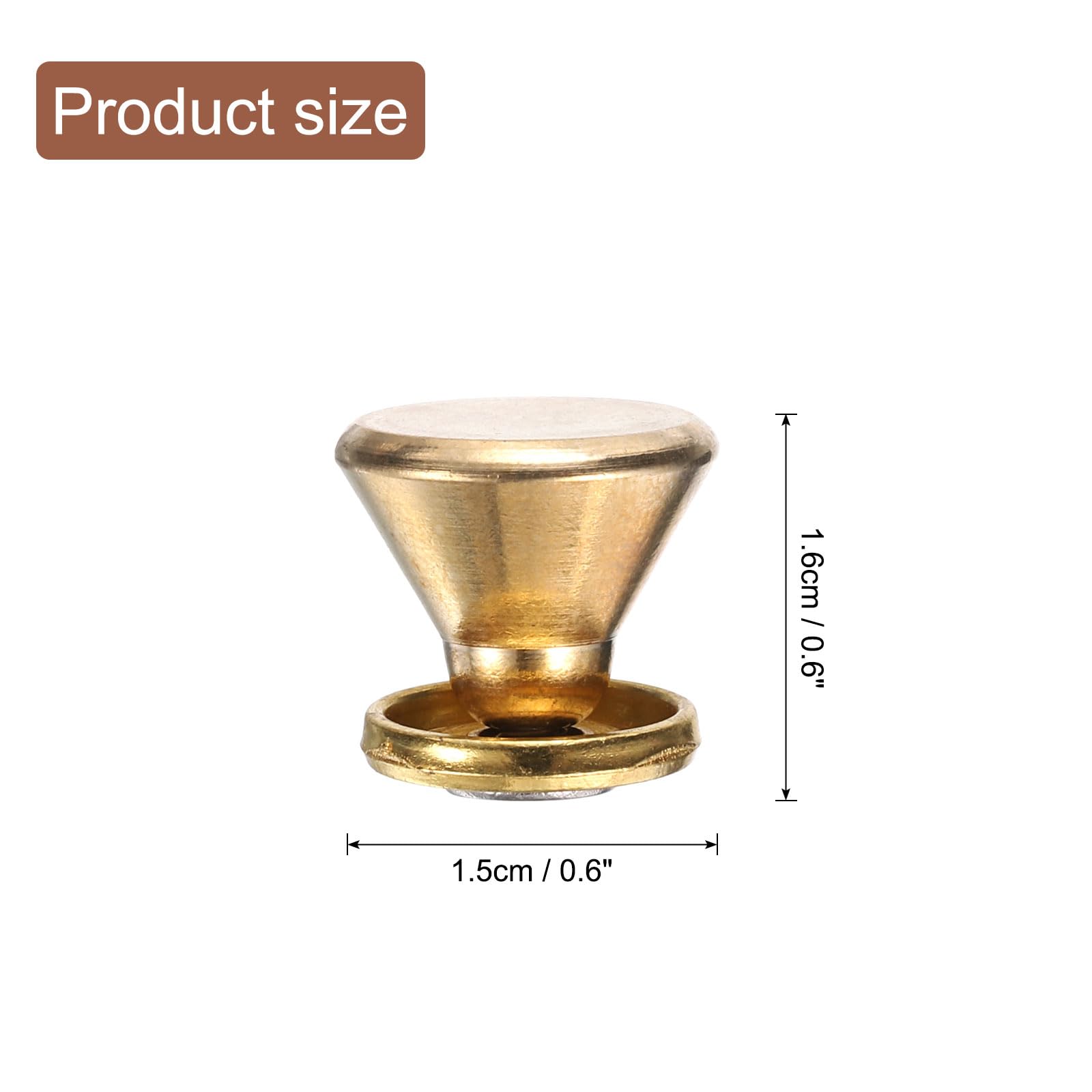 uxcell Teapot Button Lid Knobs Copper Tea Kettle Pot Cover Handle Knobs Lid Top Replacement for Teapot Teakettle Ceramic Pot Accessories Supplies, Gold