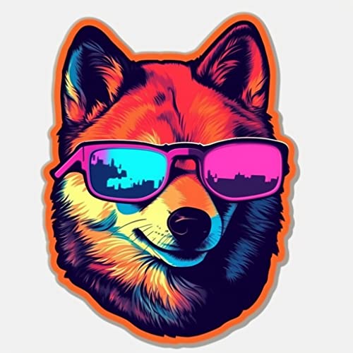 Image of Yoonek Graphics Shiba Inu Dog Vinyl Decal Sticker for Car, Laptop, Tumbler, More. #001600