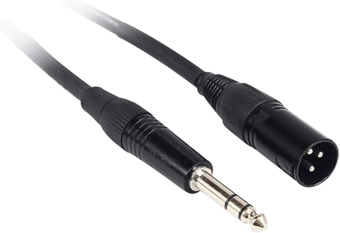 Rockville (8 RCXMB10P 10フィート オス REAN XLR to 1/4インチ TRSケーブル パープル 10