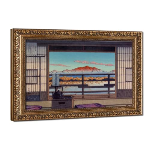 Cadre à suspendre Kawase Hasui poster Morning at The Arayu Spa Shiobara toile
