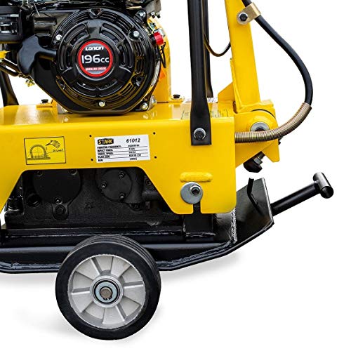 Stark Usa 6.5Hp Reversible Plate Compactor Gas-Powered 196Cc 4950Lbs Force 26 X 15 Inch Plate Concrete Tamper Machine Paver #TOP6