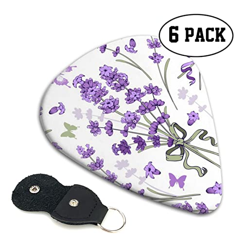 ASDTEHCY Lot de 6 médiators en celluloïd en forme de fleur violette, fins, moyens et lourds pour guitares acoustiques… - Les Beatles, Paul McCartney, John Lennon, RIngo Starr, George Harrison ASDTEHCY Lot de 6 médiators en celluloïd en forme de fleur violette, fins, moyens et lourds pour guitares acoustiques… – Image 5