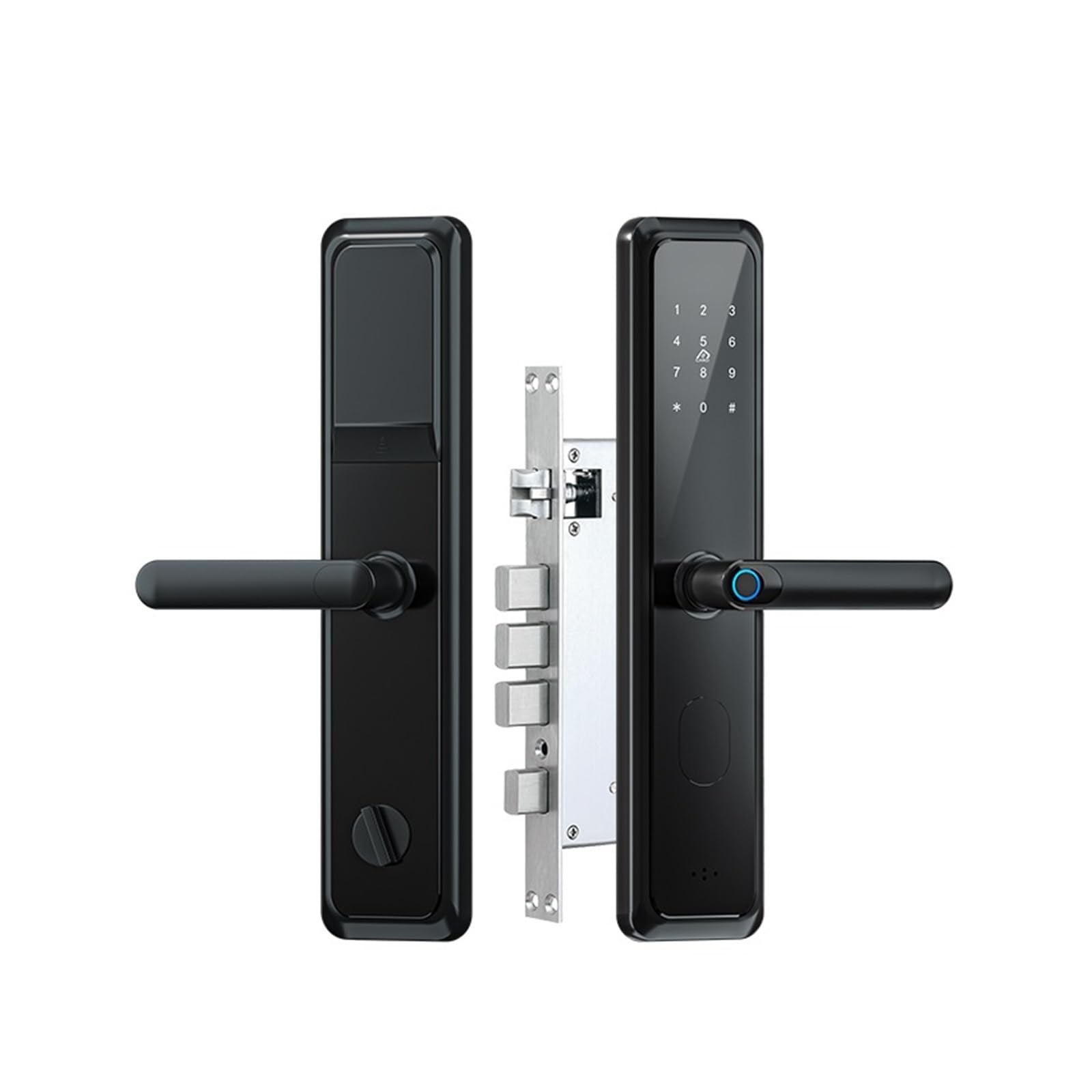Tuya App WiFi Cerradura Inteligente Impronta digitale Bluetooth Smart Door Lock Anti-Lock Protezione digitale Serratura elettronica per la casa (Colore : Zwart) wisdom