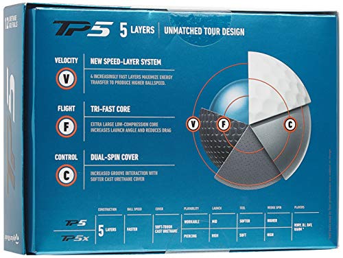 Taylormade-TP5-Pelotas-de-Golf-Color-Blanco