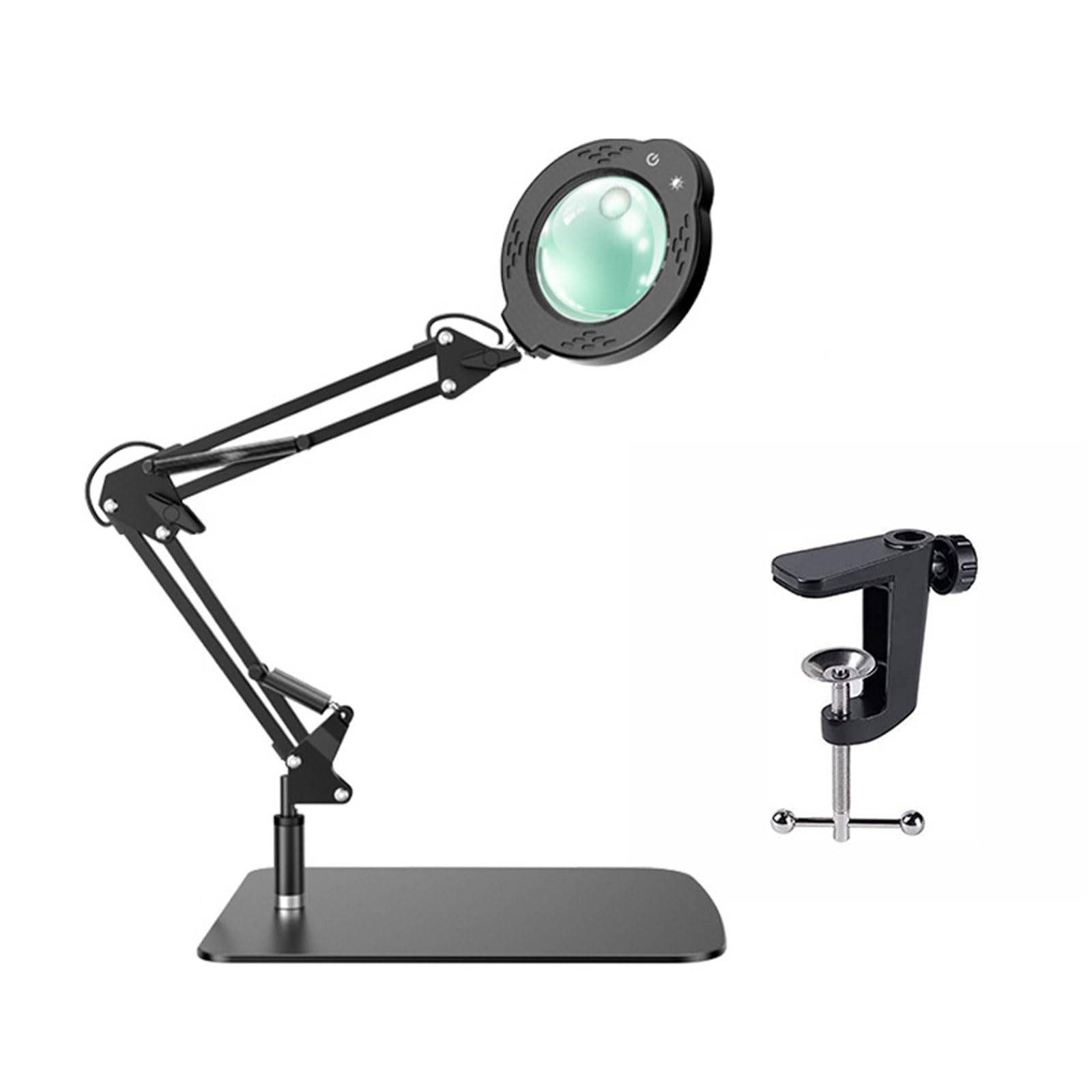 Zartes 10 bis 20-faches Lupenglas mit Heller LED, Aluminum Clip