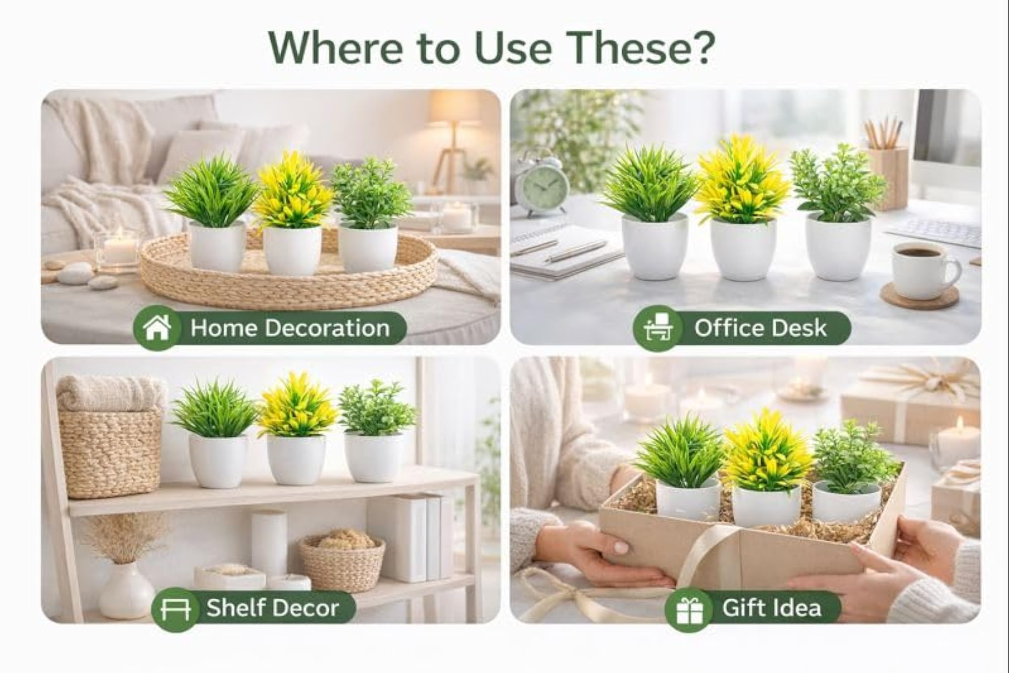 Artificial Decorative Potted Plants for Home & Office