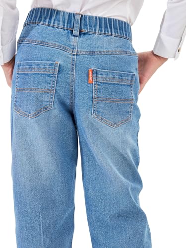 Image of olele Girls Super Jeans Collection for 4-14 Yrs | Stretchable Cotton Denim Trousers | Blue Jeans for Kids | Baggy Denim Pants | Cargo Pants for Girls