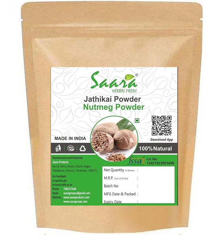 Saara HERBAL FRESH Jathikai Powder, 70 grams, Nutmeg Powder, Jaifal, Jathikka, Jajikaya Powder For Hair & Face (pack of 1 x 70 grams) (B0CNTFHQRQ) Amazon Price History, Amazon Price Tracker
