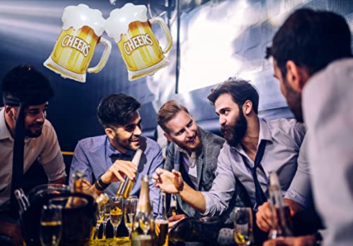 Image of 2Pcs Beer Cup Balloons,Mug Cheers Foil Balloons For Birthday Party Christmas Wedding Decorations (Pack of 2)