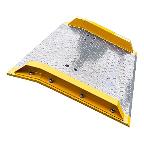 DMC-FPPS 36\'\' x 60\'\' Aluminum Dock Board with Steel Curb 10,000lbs Heavy Duty Pallet Jack Loading Dock Plate Ramps - Thumbnail 3