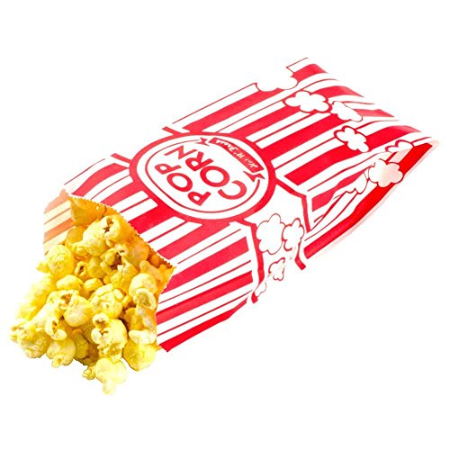 Popcorn Bags - 1Oz Classic Red & White Stripes (200) #TOP1