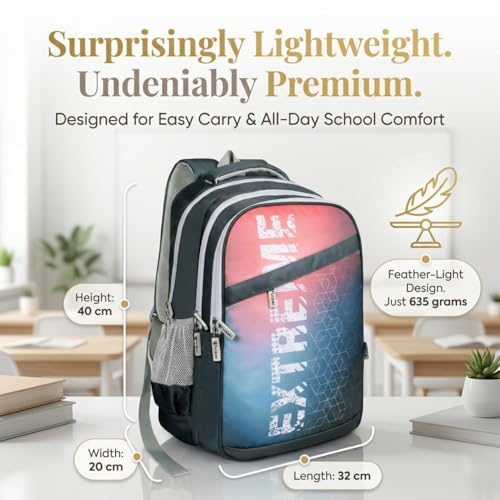 Image of VISMIINTREND School Bags for Girls & Boys 11-12, 13-14 Years, 12+ Years Old, Water Resistant, Laptop Casual Travel College School Backpack for Boys /Girls | Birthday /Rakhi Gifts