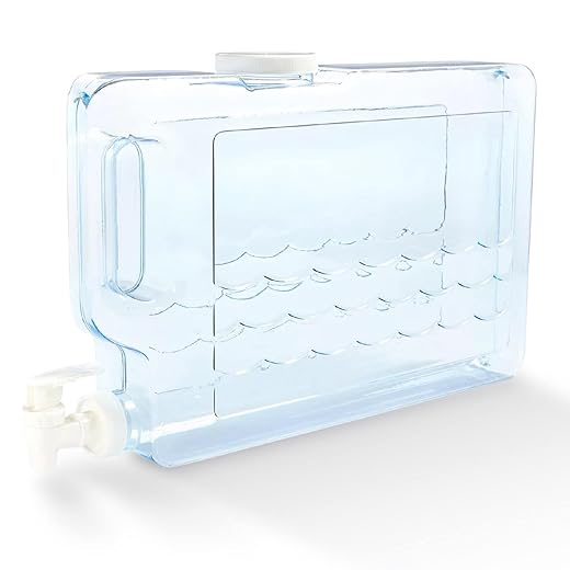 Arrow Slimline Drink Dispenser for Fridge, 2.5 Gallons - Plastic Beverage Dispenser with Spigot for Easy Dispensing - USA Made, BPA Free Plastic - Convenient Handle, Easy-Pour Spout