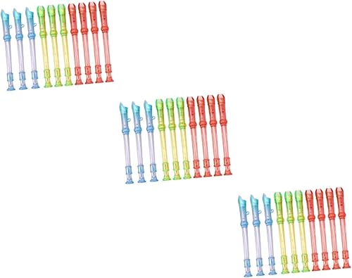 Milisten 30 piezas de flauta pequeña flauta de plástico juguetes para niños fiesta música recuerdos de fiesta clarinete chino clarinete 6 agujeros