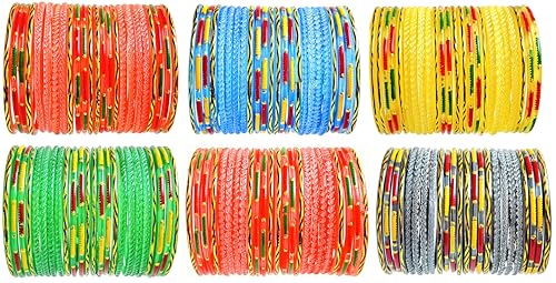 Hand Kkrafts Multicolor traditional Glass bangles chudi set of 144 for womens and girls