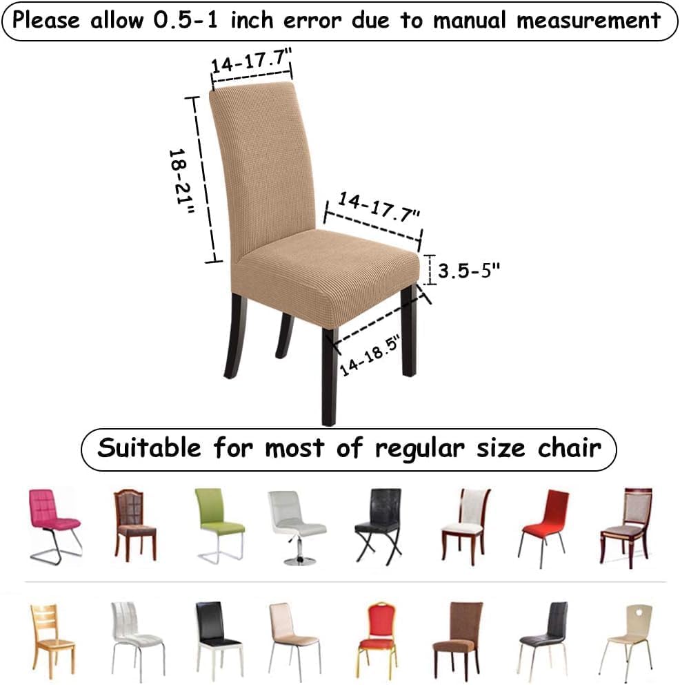 Miniatura 3 de GoodtoU Fundas para sillas de comedor, paquete de 8, fundas elásticas para sillas Parsoncomedor, extraíbles y lavables, protectores de silla para el