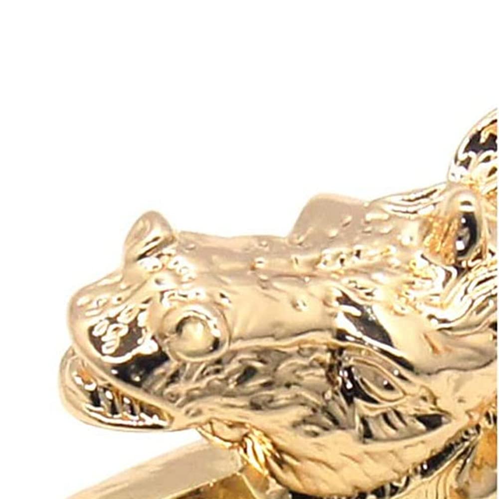 FTEYJEUIOTY 2PCS Antique Door Handles Animal Handle Horse Head Zinc Alloy Cabinet Handle Knob with Screws (Golden) - Image 2