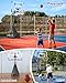 TONBUX Basketball Hoop Outdoor 44 Inch Shatterproof PC Backboard, 5.25-10FT Stepless Adjustable Height, Portable Basketball Hoop for Kids/Teens/Adults in Backyard, Driveway and Indoor