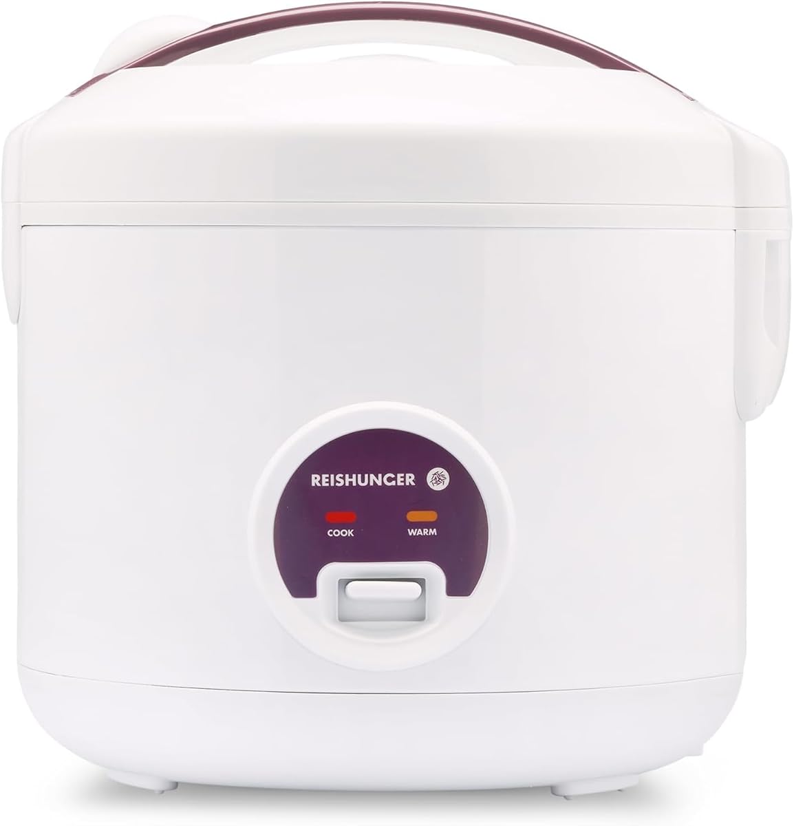 REISHUNGER Reiskocher & Dampfgarer mit Keramikbeschichtung - 1,2L, Weiß - für 1-6 Personen - Schnelle Zubereitung ohne Anbrennen - Mit Warmhaltefunktion inkl. Dämpfeinsatz, Löffel & Messbecher