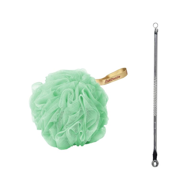 Midazzle Stainless Steel Blackhead Remover With Everyday Small Loofah (Body Scrubber) - Set of 2-image-34