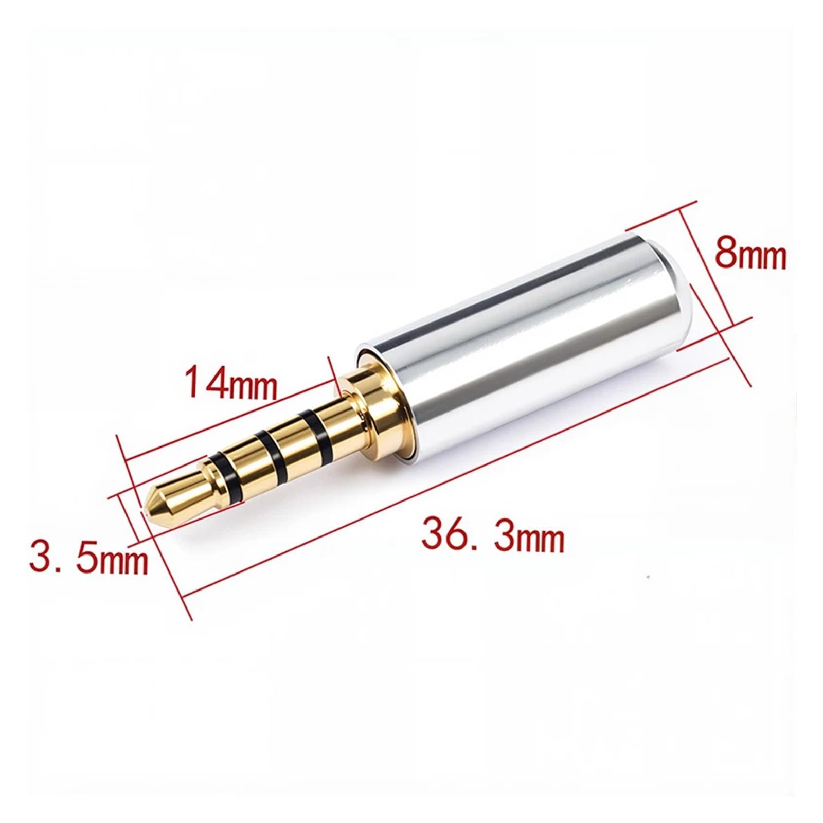 2/4/10 pezzi da 3,5 mm a 2. Adattatore audio for cavo cuffia stereo con microfono da 0,5 mm maschio a Connettore a spina femmina(3.5M to 2.5F,4PCS)