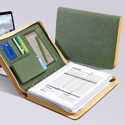 Organisateur folio d'affaires avec bloc-notes A4 intégré