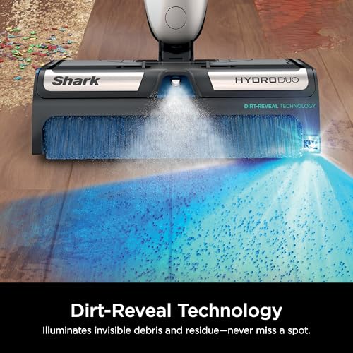 Image of Shark WW201 HydroDuo with Dirt-Reveal Technology, Cordless, Hard Floor Cleaning System, Wet & Dry Debris Pickup, Mops & Scrubs All at Once, Hardwood, Tile, Laminate & Stone, Stone Metallic (Renewed)