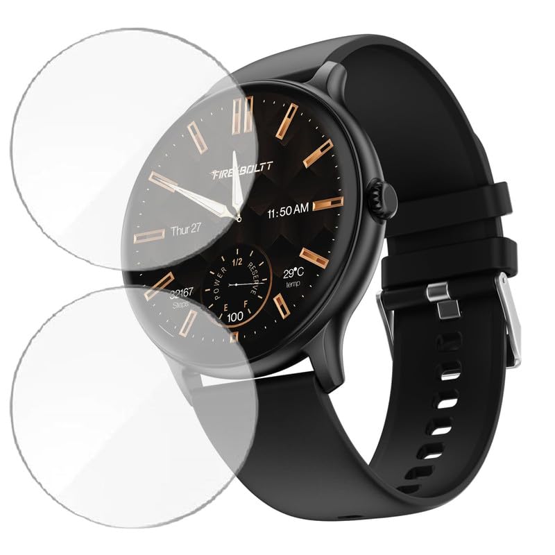 Image of 2 Pack Smartwatch Screen Protector for Fire Boltt Phoenix Pro 1.39 inch - Flexible TPU Screen Guard, HD Clear, 9H Scratch Resistant, Bubble Free Installation - Not Tempered Glass