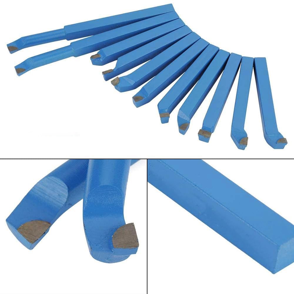 SET UTENSILI PER TORNIO DA TAGLIO 16X16mm 11pz BRASATI IN ACCIAIO AL TUNGSTENO SCATOLA LEGNO