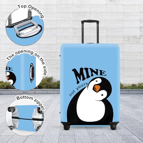 Image of Cute Penguin inchMine inch Luggage Cover Set, Cartoon Animal Print Waterproof Suitcase Protector, Travel Accessories