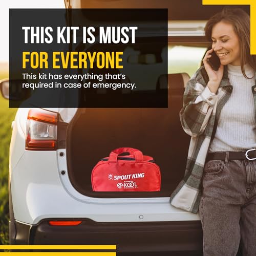 KP KOOL PRODUCTS Kool Products Universal Gas Can Spout Replacement Kit, Gas Can Nozzle with Gas Can Cap, Gas Can Gasket, Carry Around Hand Bag, Cleaning Cloth and Complete Accessories. Whole Kit