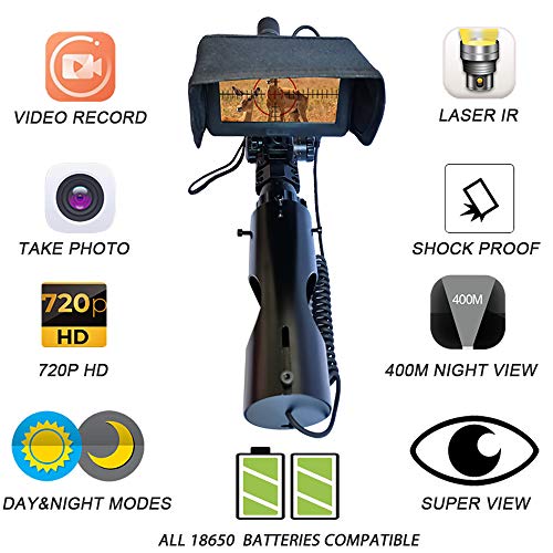 Megaorei 2 Night Vision Scope with Photo and Video Record,HD 720P Hunting Camera,Optics Sight Night Vision Riflescopes with Batteries,32G Card,Charger