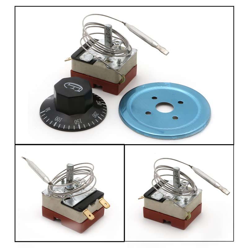 50-300℃ Dial Thermostat Temperature Control Switch for Electric Oven AC 220V 16A