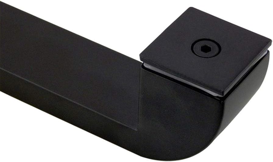 Glass Matte Black Paint 304 Stainless Steel Home Hotel Bathroom Shower Room Sliding Door Push Pull 1 Pack