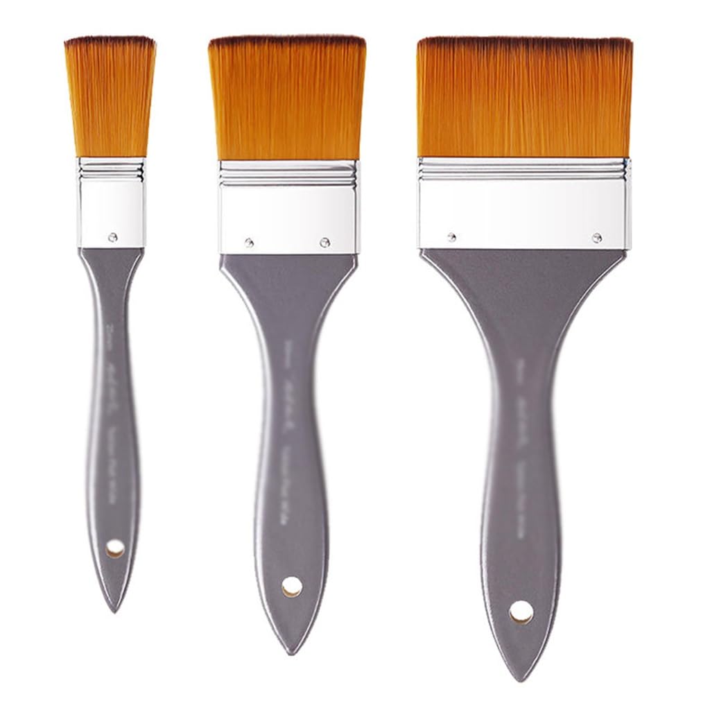 6 Nylon Brush Studio Pędzel do oleju, pędzel podkładowy, gwasz, wiersz, farba ścienna, pędzel do malowania akrylowego