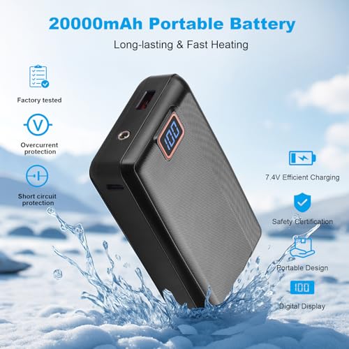 Batería recargable 20000mAh 7.4V con cable USB y carga rápida miniatura 3