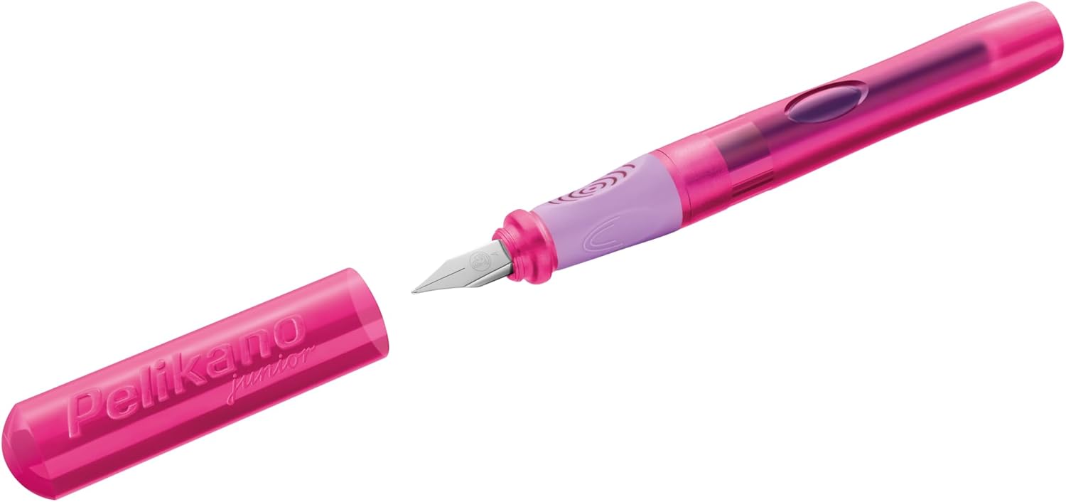 Pelikan Pelikano Junior 824866 Stylo plume d&rsquo;apprentissage pour gaucher, pointe rose L