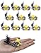 Yiseng Mini Mask Party Decoration 12pcs Black Feather Mardi Gras Mask Novelty Gift