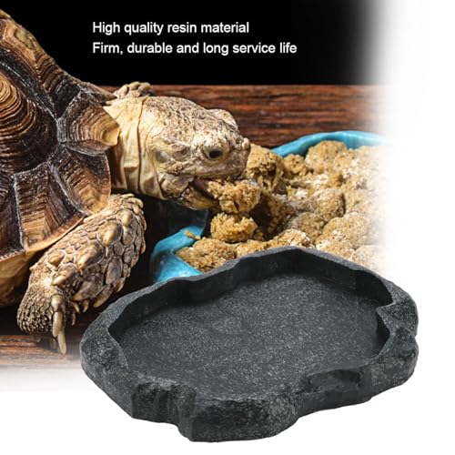 KooingTech Schildkröten Wasserschale, Reptilien Wasser Tablett, 18x14x2cm Reptilien Wasserschale Haustierfutterschale für Schildkröte Eidechse