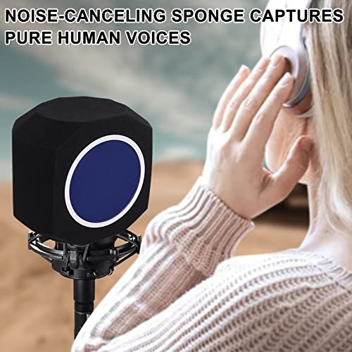 Professional Microphone Isolation Ball, Sound-Absorbing Microphone Isolation Shield with Pop Filter, Reflection Reduction Mic Isolation Ball Fit for Portable Vocal Booth, Recording Booth - Image 4