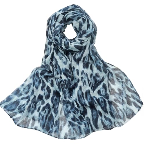 Leopard Print Scarf Leopard Shawl Fashion Scarves Long Lightweight Sunscreen Scarf for Women