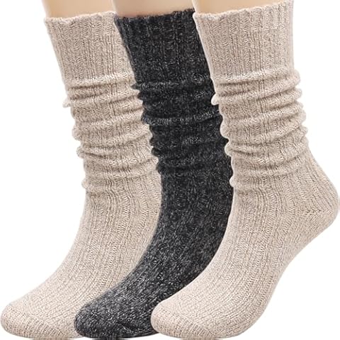 TINTAO Women's Slouch Socks Winter Knee High Scrunch Socks Calf Socks,Soft Long Slouch Boot Socks,Size 5-11#W719 (Polyester Blend, Color A22) Cover