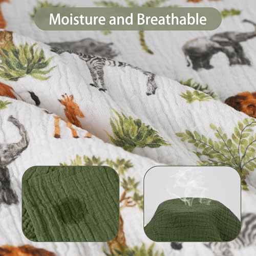 Image of GLLQUEN BABY Muslin Swaddle Blankets for Newborn Boys, Large 40''x38'' | 2Pk, 100% cotton, ultra soft and breathable, gentle on sensitive newborn skin, Multi-use as swaddle wrap, receiving blankets
