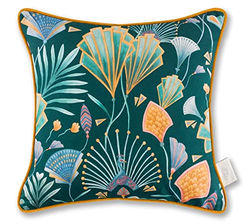 Amania Trading Ltd The Chateau by Angel Strawbridge 1 x EMERALD FAN Poly Filled Cushion 43cm x 43cm