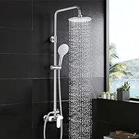 Doucheset Inbouw Deluxe Sanilux Giles Met Box Thermostaat Douchekop 25 Cm Rond Mat Zwart