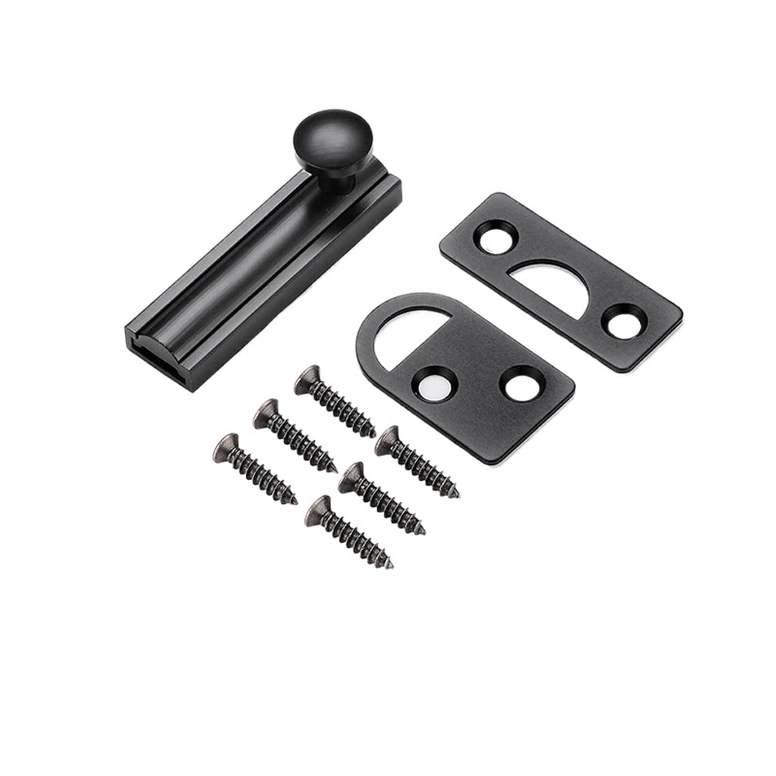 Gate Bolt 2/3/4/6/8inch All-Copper Bolts Latch Surface Mounted Door Lock Strong for Home Hardware Gate Safety Sliding Locks Bolt(2 inch Dumb Black)