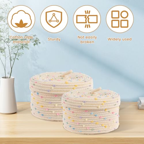 Panier de rangement tressé avec couvercle pour cacher le désordre de la salle de bain - 3